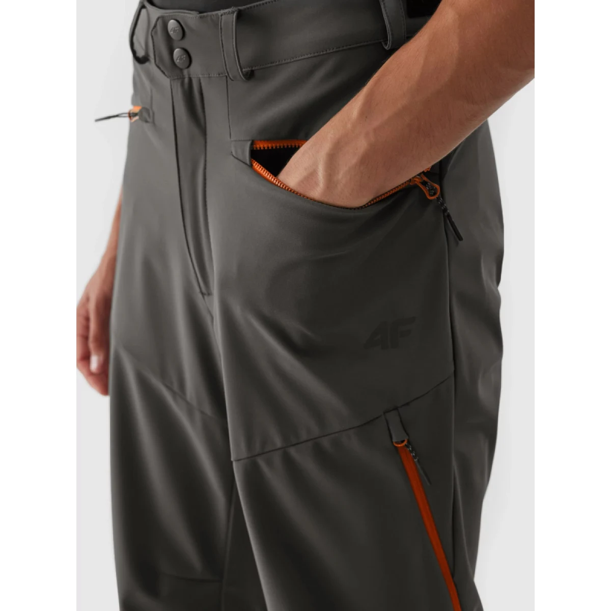 Pánské turistické kalhoty 4F TROUSERS FNK-AW23TFTRM363-22S-ANTHRACITE · záber 4