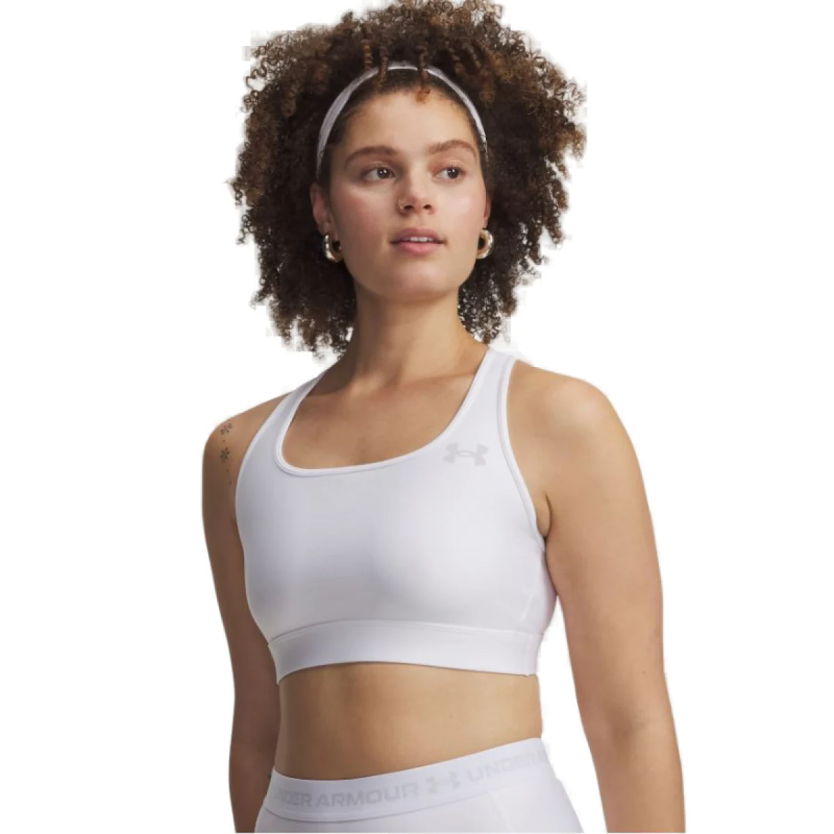Kompresná podprsenka UNDER ARMOUR HeatGear Mid-WHT · záber 3