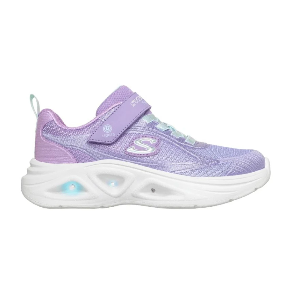 Dievčenská rekreačná obuv SKECHERS Sola Glow 2.0 K lavender aqua · záber 2