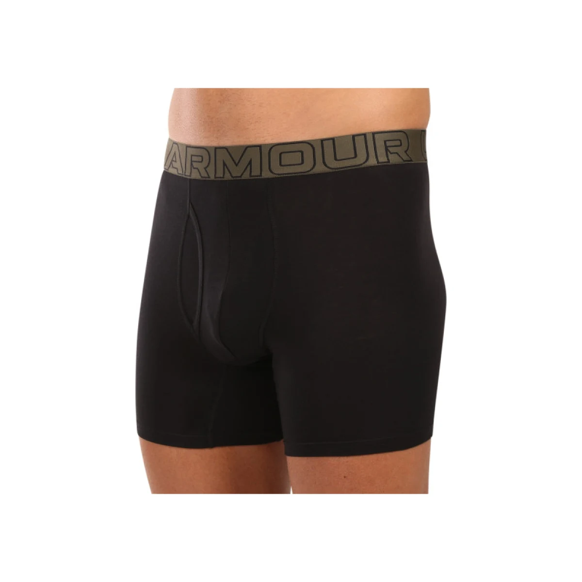 Pánské boxerky UNDER ARMOUR 3 PACK-UA PERFORMANCE COTTON - SOLID 6 inch-BLK · záber 3