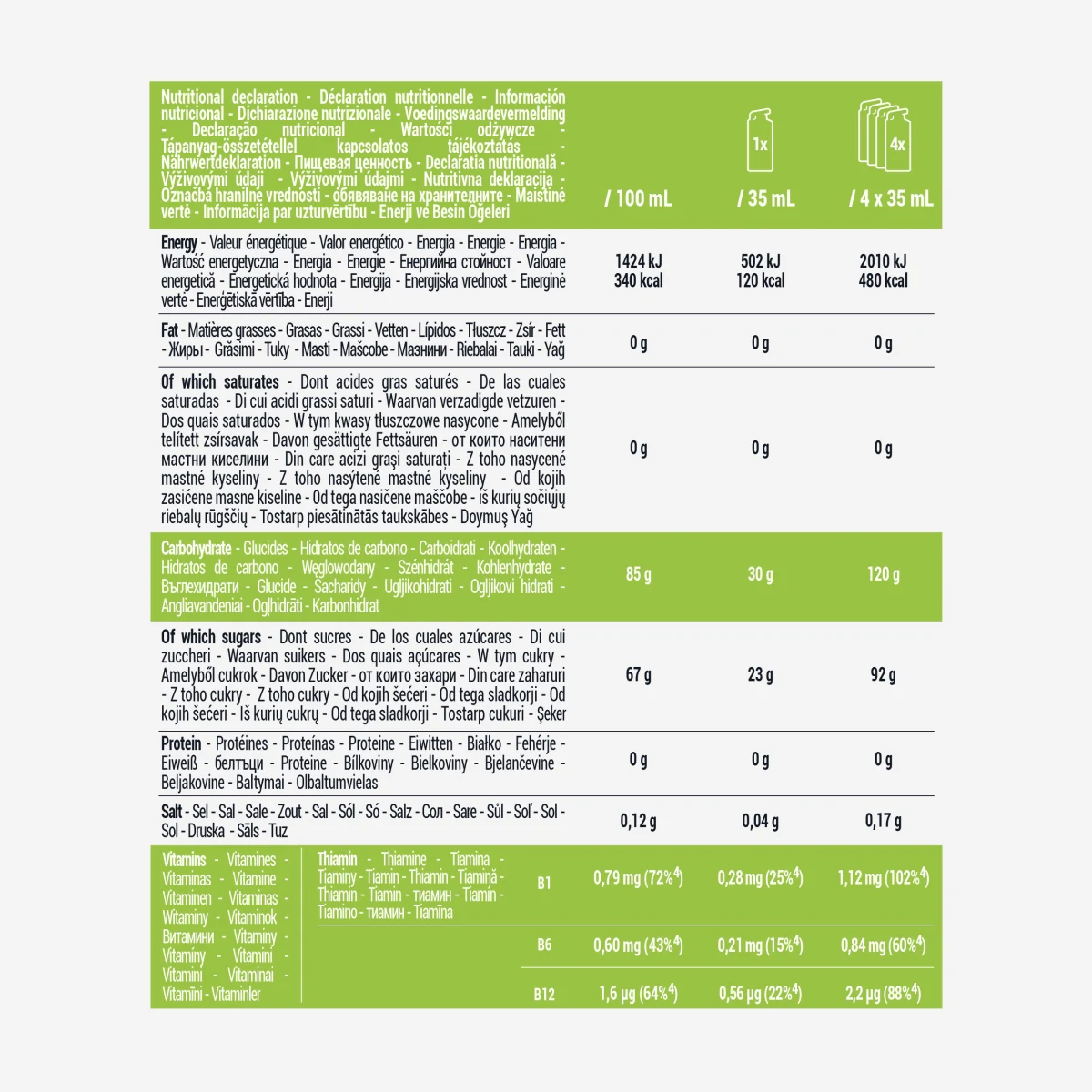 DECATHLON Energetický gél na aktivity do 3 hodín jablko 6 ks bez · záber 2