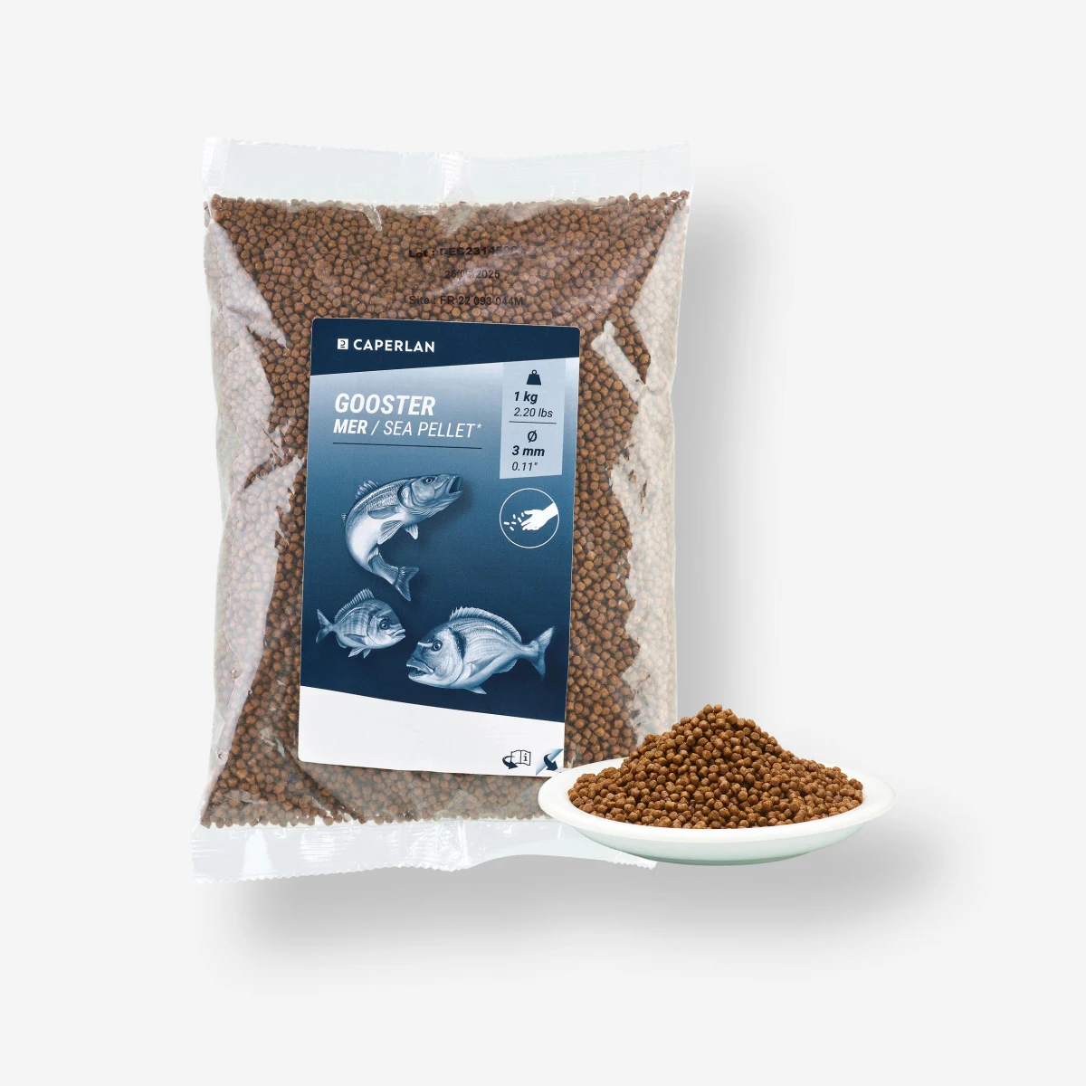 CAPERLAN Pelety Gooster ostrieže a pražmy na morský rybolov 1 kg 1kg · záber 1