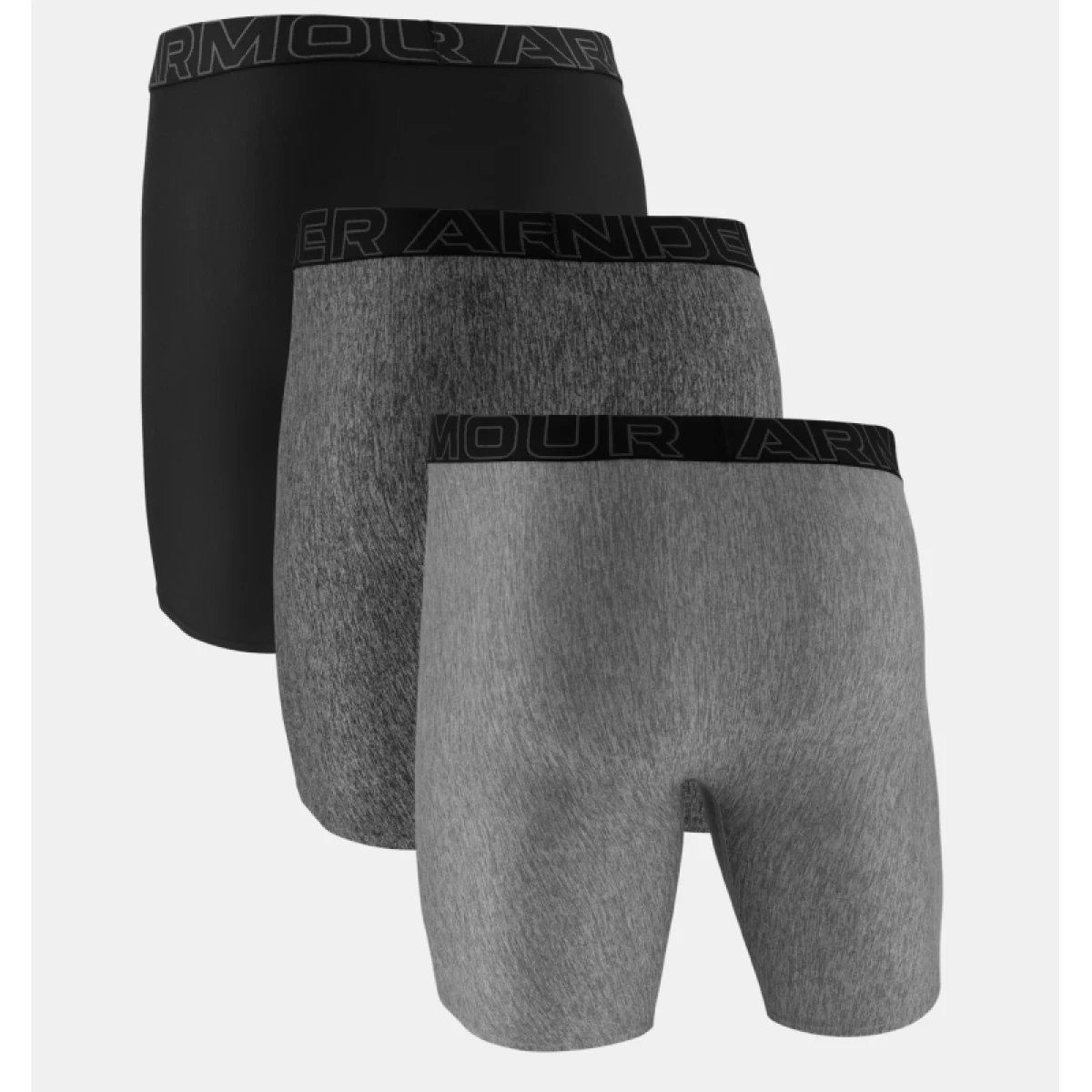 Pánske boxerky UNDER ARMOUR 3 PACK-UA PERFORMANCE TECH - SOLID 9 inch-GRY · záber 3