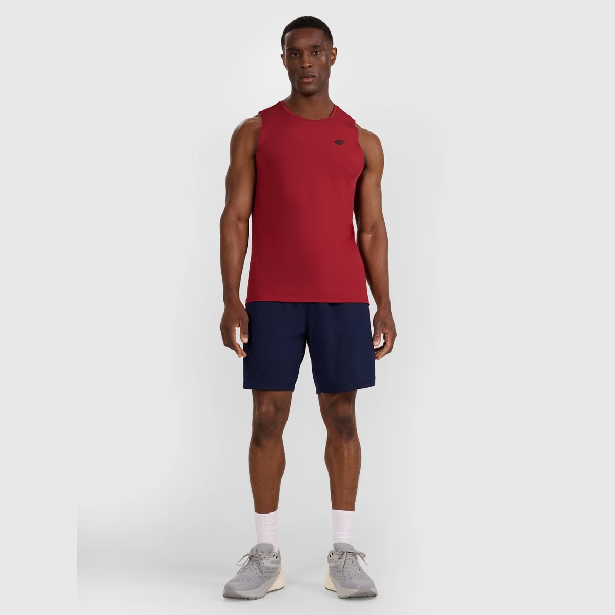 Pánský tréninkový tank top rychleschnoucí - červený · záber 2