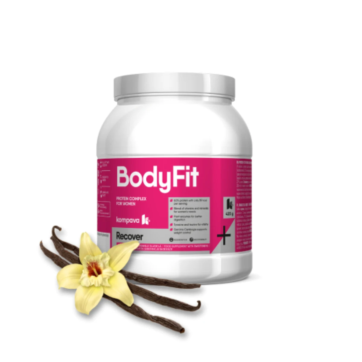Kompava BodyFit 420 g/15 dávok, vanilka · záber 3