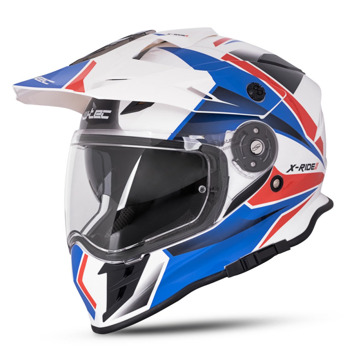 Moto prilba W-TEC Valso Graphic - Veľkosť: 53-54, XS | Farba: Modrá · záber 1
