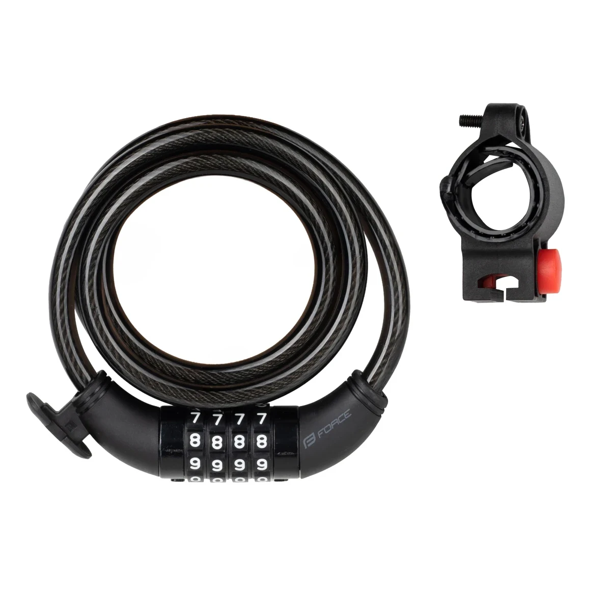 Force Zámek S10/1200mm, kódový, černý · záber 1