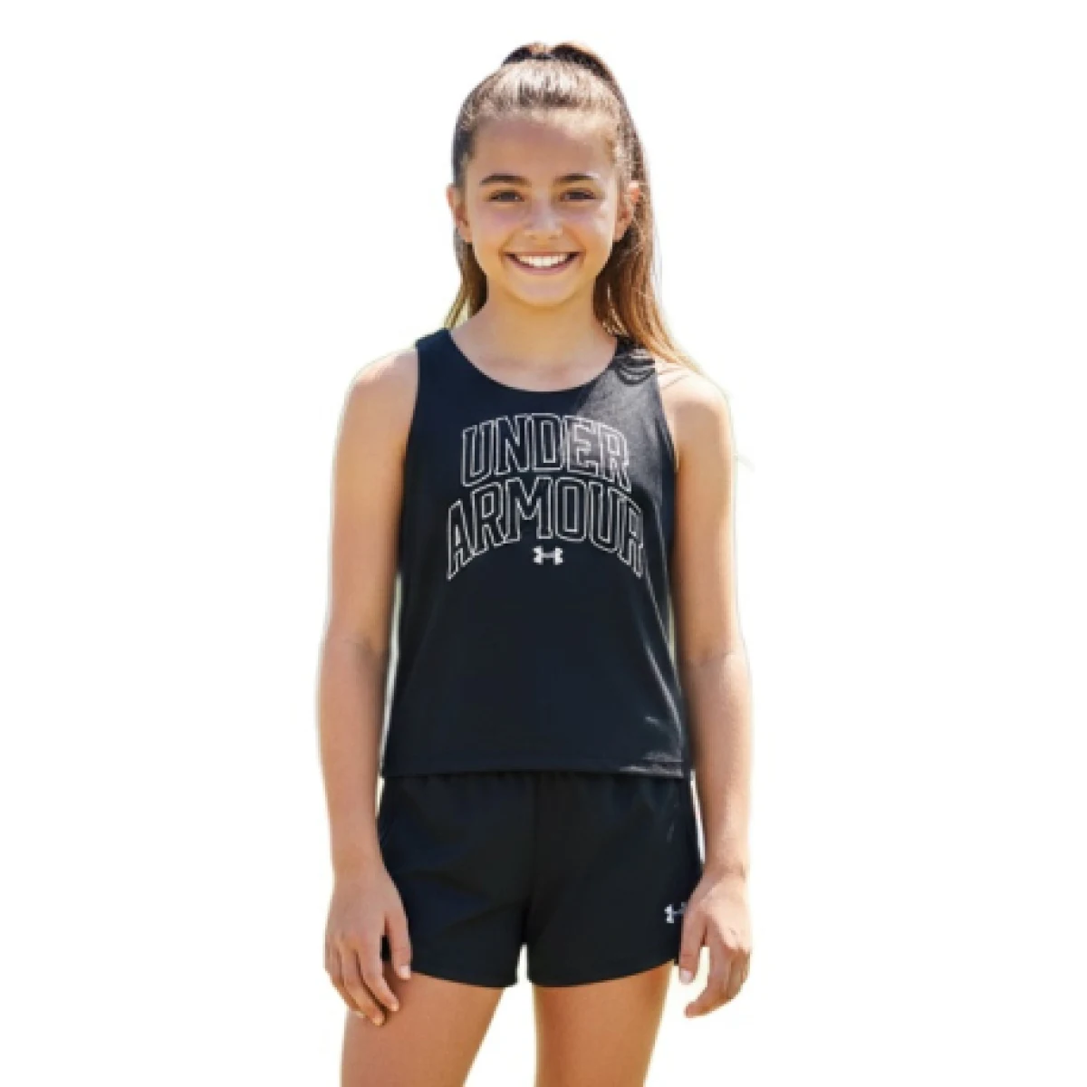 Dievčenské tréningové tielko UNDER ARMOUR UA Motion Branded Tank · záber 1
