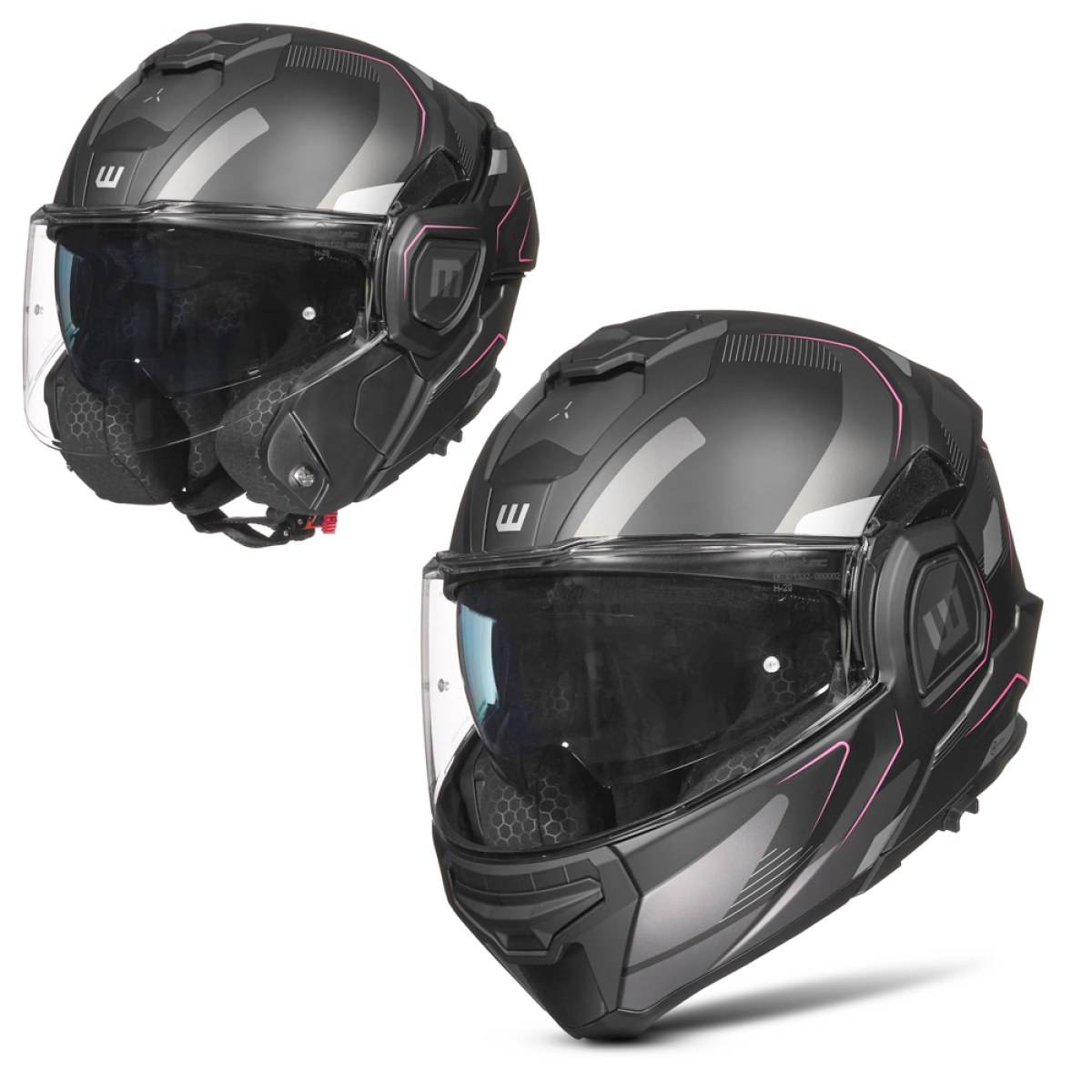 W-TEC Zoroz Matt Black-Fluo Pink - XS (53-54) · záber 1