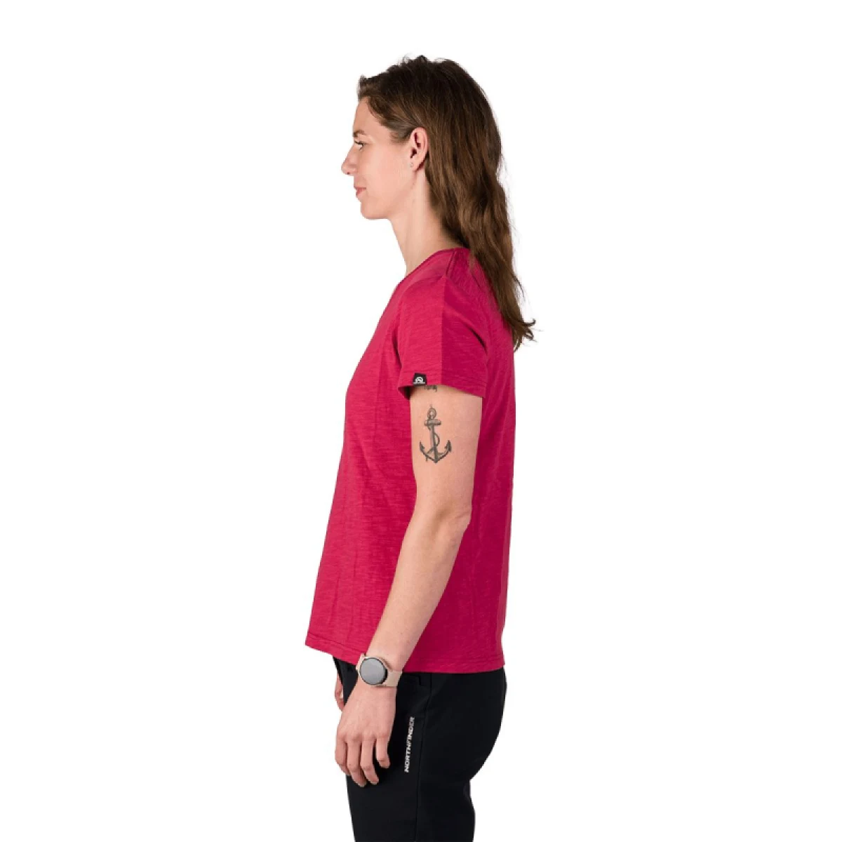 Dámske turistické tričko s krátkym rukávom NORTHFINDER HELENA-510cherry · záber 4