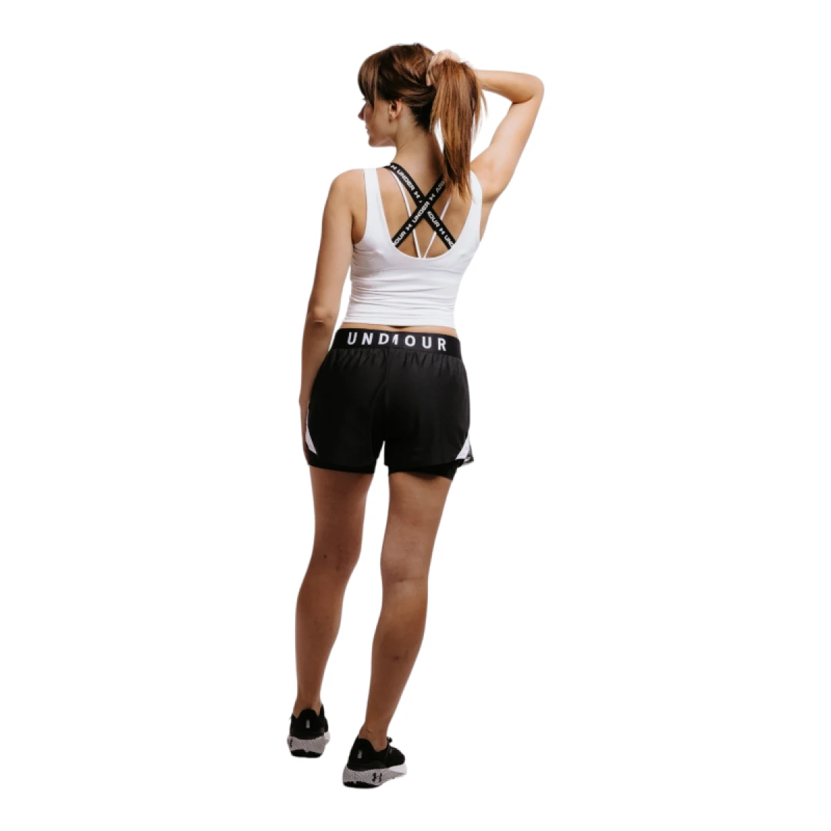 Dámské tréninkové kraťasy UNDER ARMOUR Play Up 2-in-1 Shorts-BLK 001 · záber 5