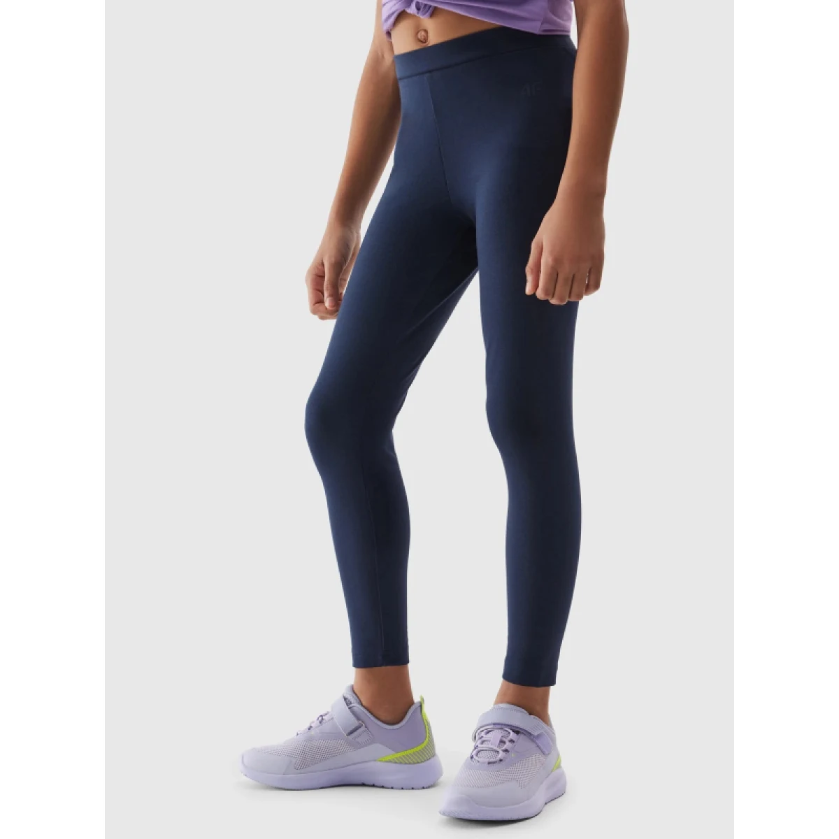 Dievčenské legíny 4F JUNIOR TIGHTS-JWSS24TTIGF130-31S-NAVY · záber 2