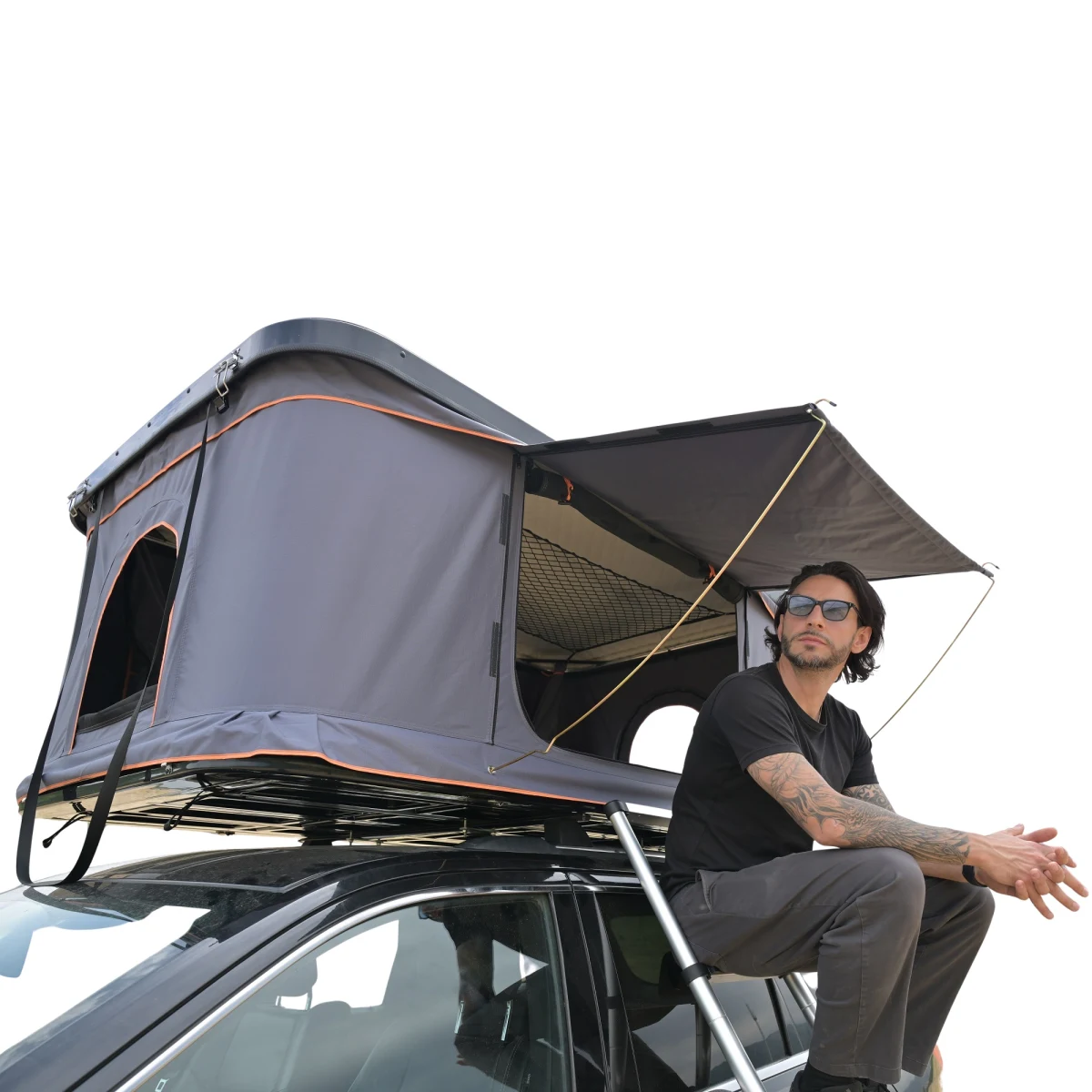 Autostan KING CAMP Boundless X1 - čierno-sivý · záber 4