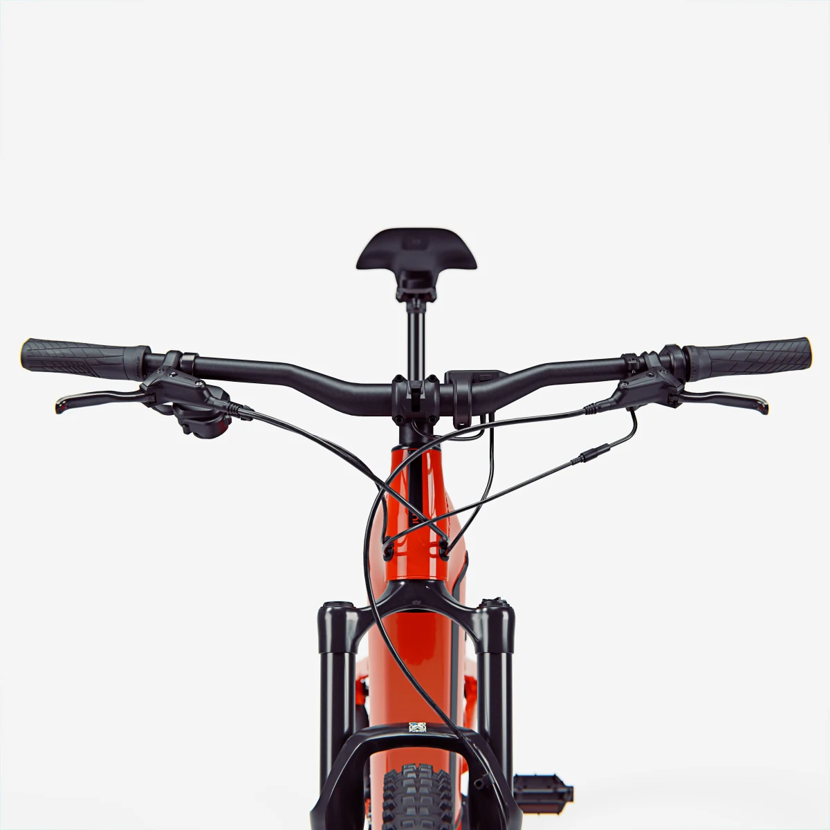 ROCKRIDER Celoodpružený horský elektrobicykel E-EXPL 520 S 29" žiarivo červený S (150-164 cm) · záber 2