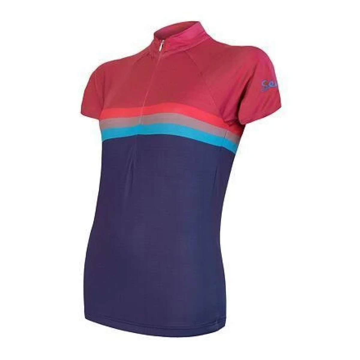 Sensor Cyklo Summer Stripe modro/fialový dámský dres krátký rukáv POUZE XXL (VÝPRODEJ) · záber 1