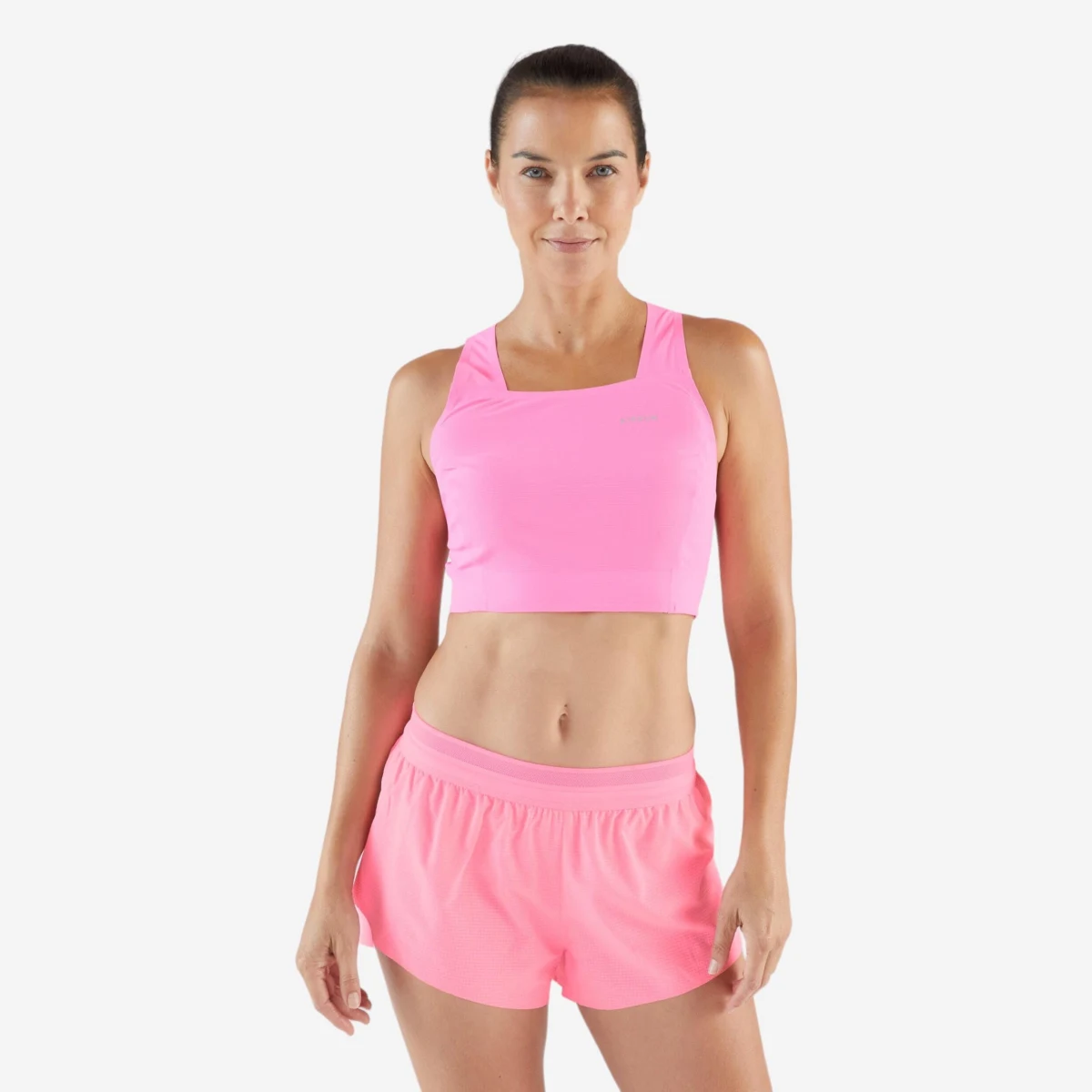KIPRUN Dámsky bežecký crop top 900 Light Méline Rollin ružový 2XS · záber 1