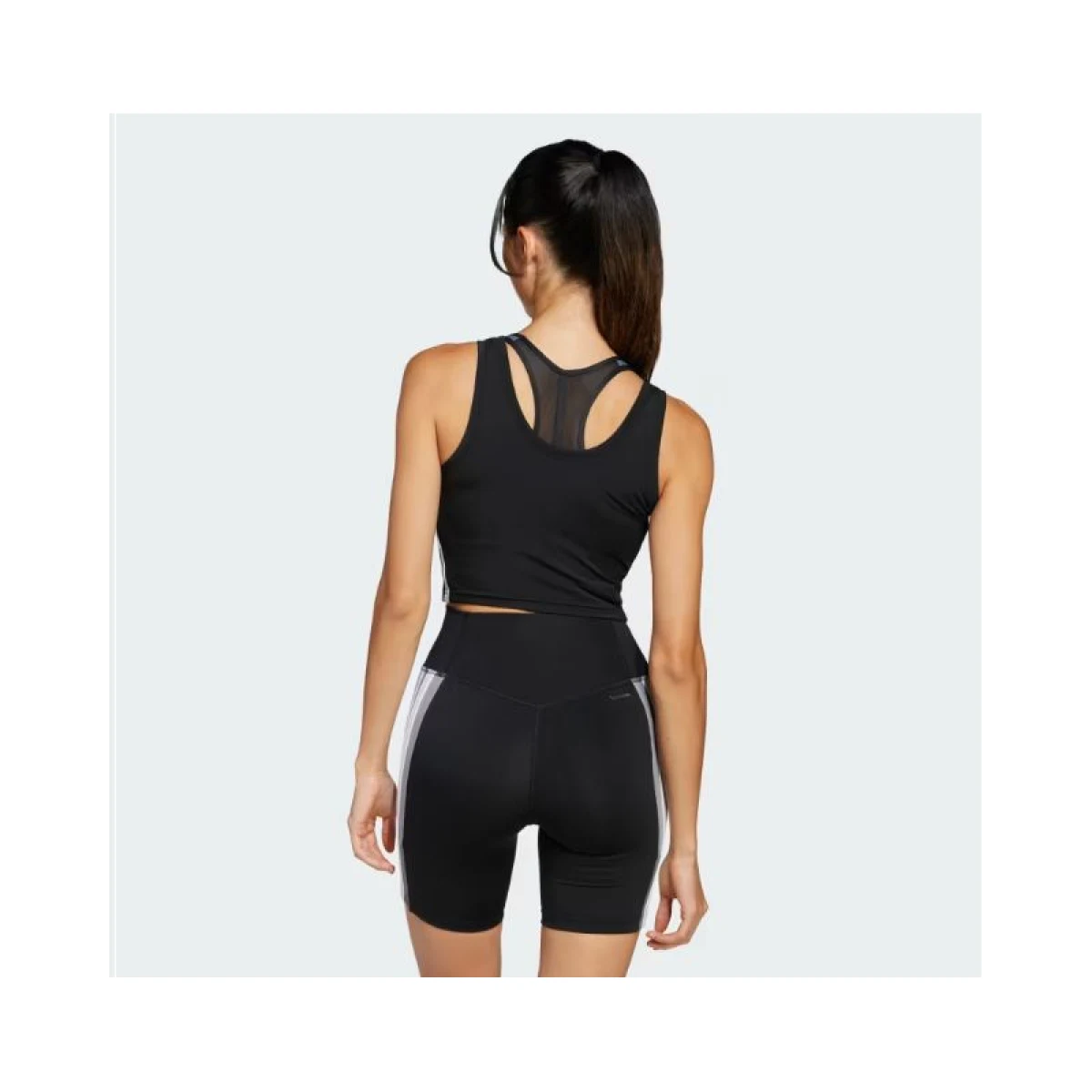 Dámské tréninkové tílko ADIDAS WE 3S CROP TANK BLACK WHITE · záber 3