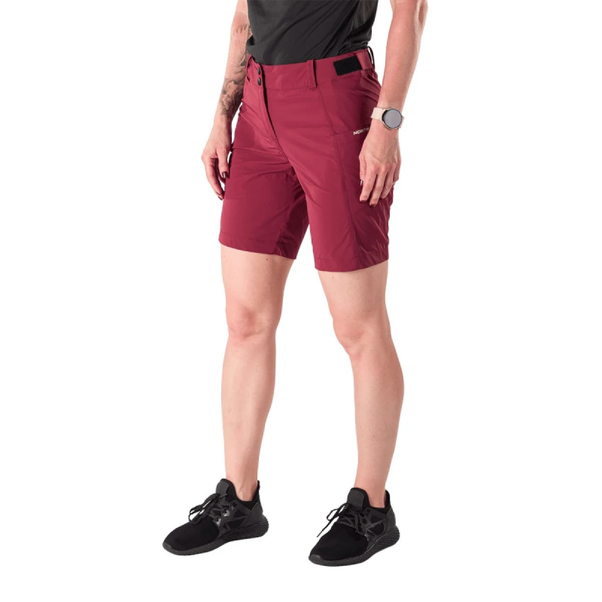 Dámske turistické kraťasy NORTHFINDER FLORENCIA-378wine · záber 2