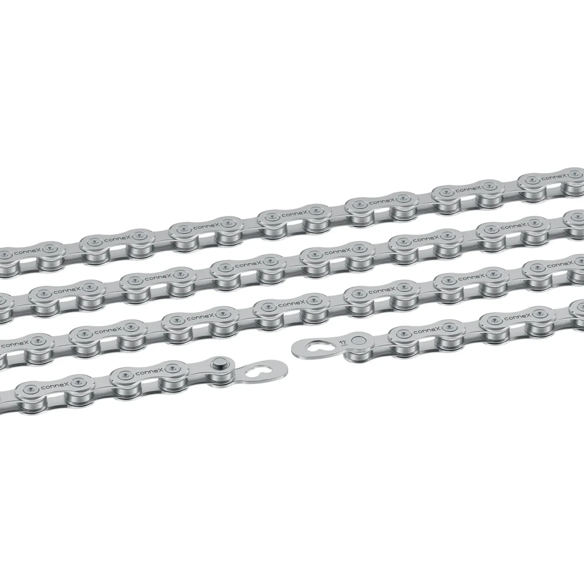CONNEX Řetěz 12sW pro 12-kolo, voskovaný, stříbrný · záber 1