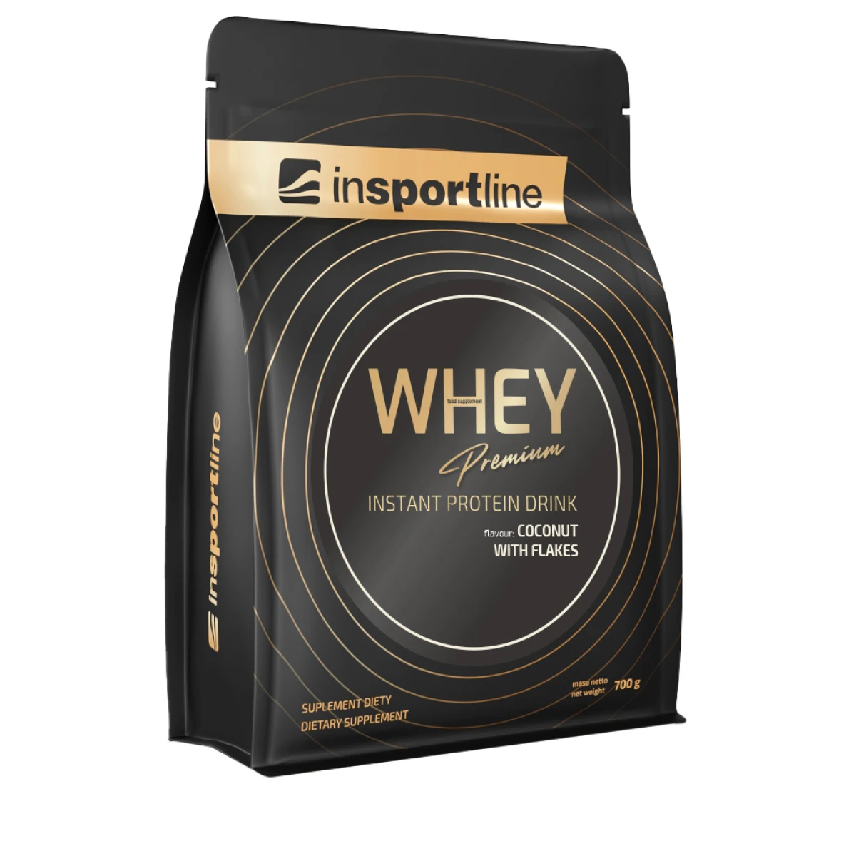 Protein inSPORTline WHEY Premium 700g Príchuť biela čokoláda s malinami · záber 3