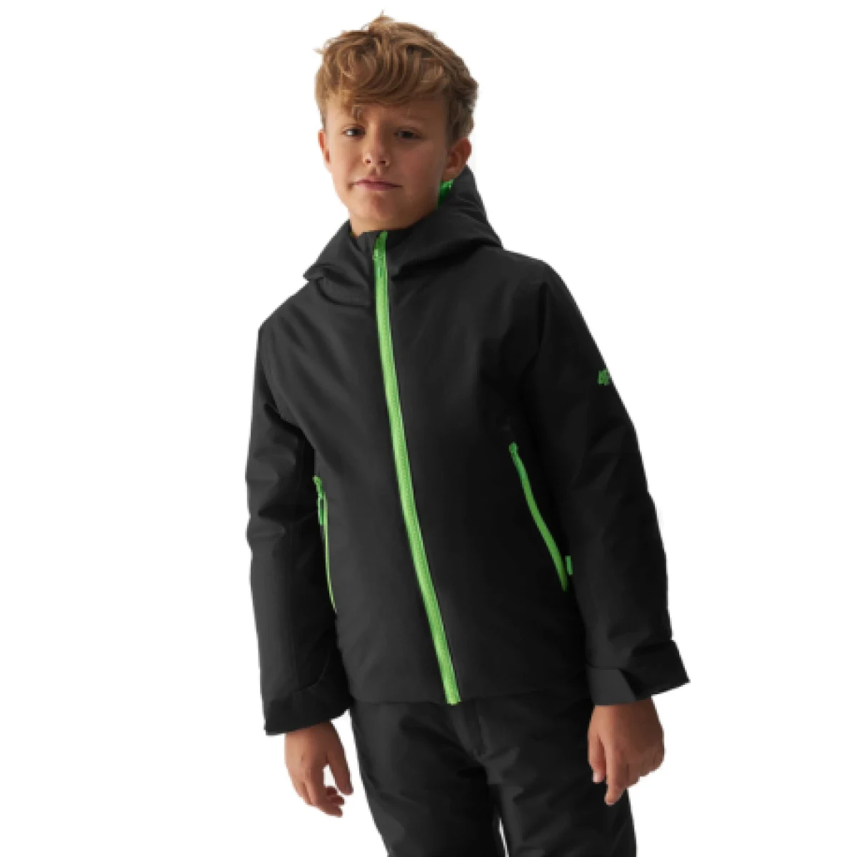 Chlapecká lyžařská bunda 4F JUNIOR TECHNICAL JACKET-JAW23TTJAM297-21S-BLACK · záber 1