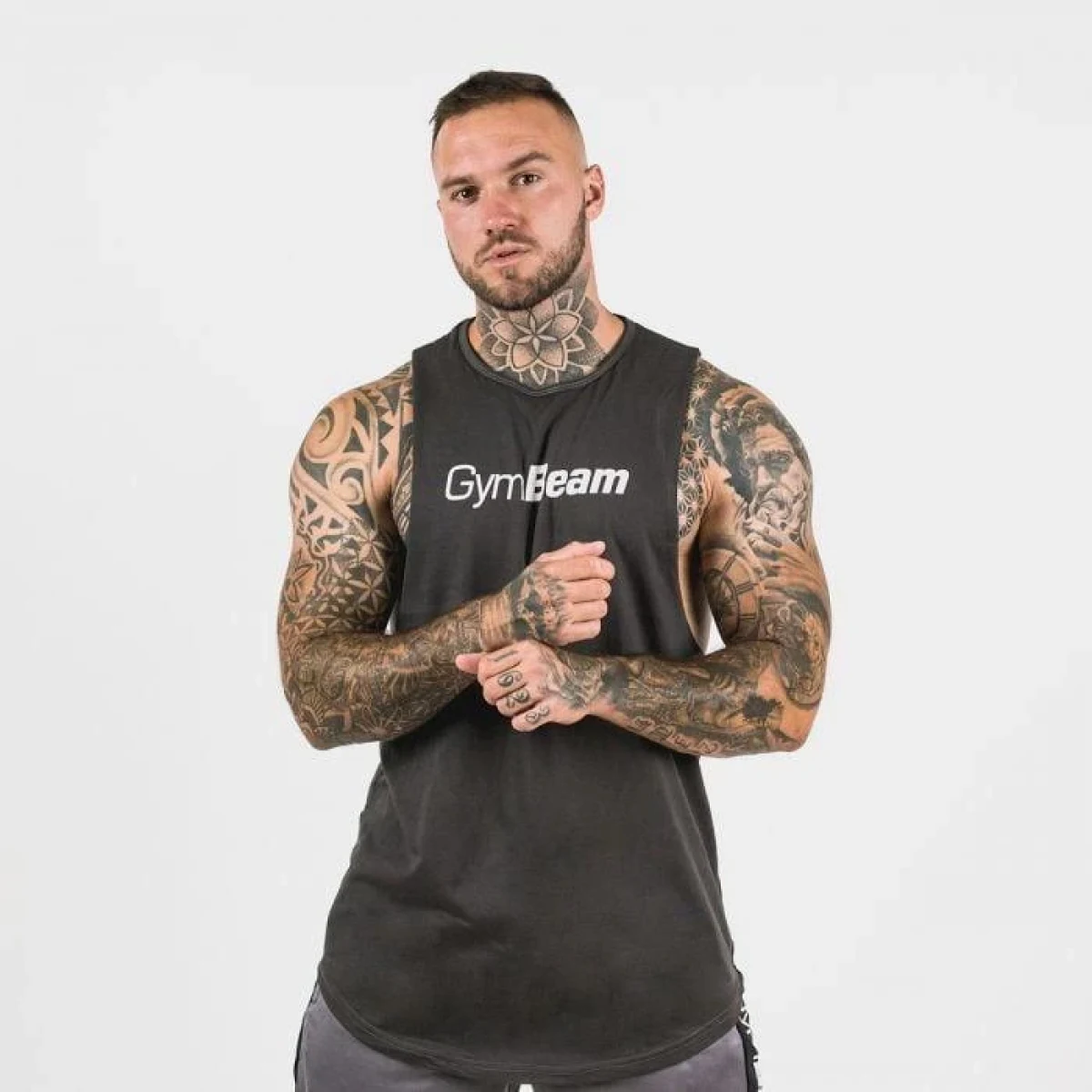 Gym Beam Tílko Cut Off Grey - Velikost: L | Barva: sivá · záber 1