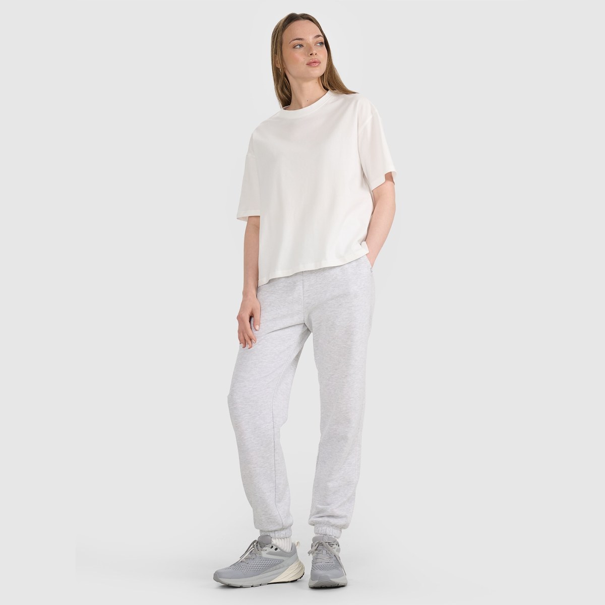 Dámske oversize tričko s potlačou - biela · záber 2