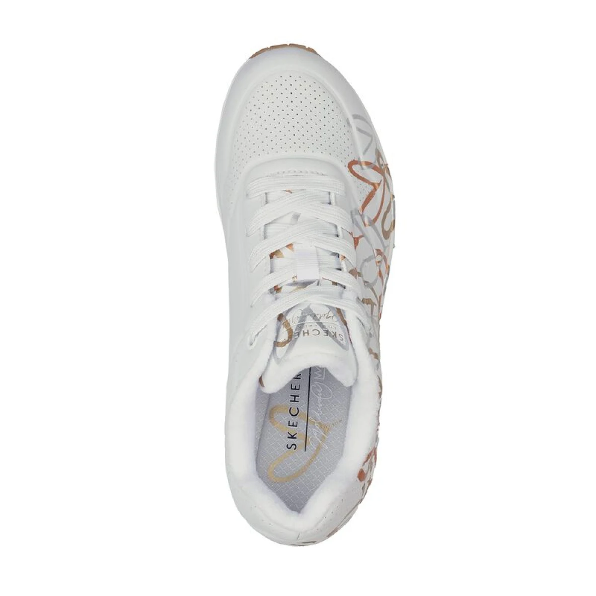 Dámská rekreační obuv SKECHERS Uno Metallic Love W white gold · záber 4