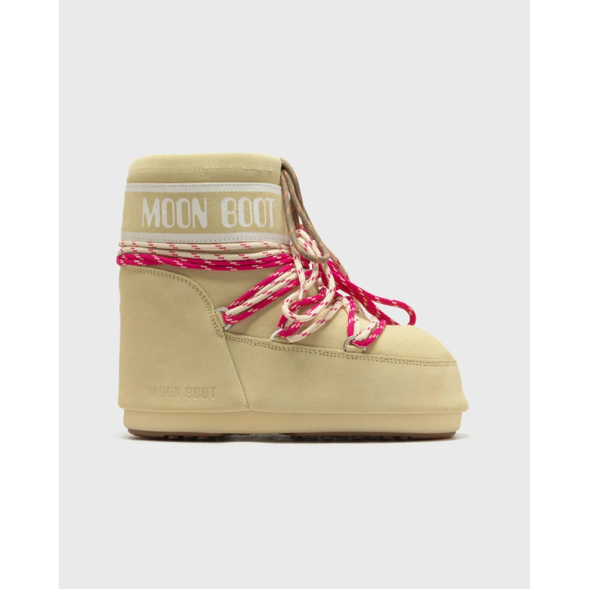 Dámské nízké zimní boty MOON BOOT MB ICON LOW SUEDE LACES-B021 LIGHT YELLOW · záber 2