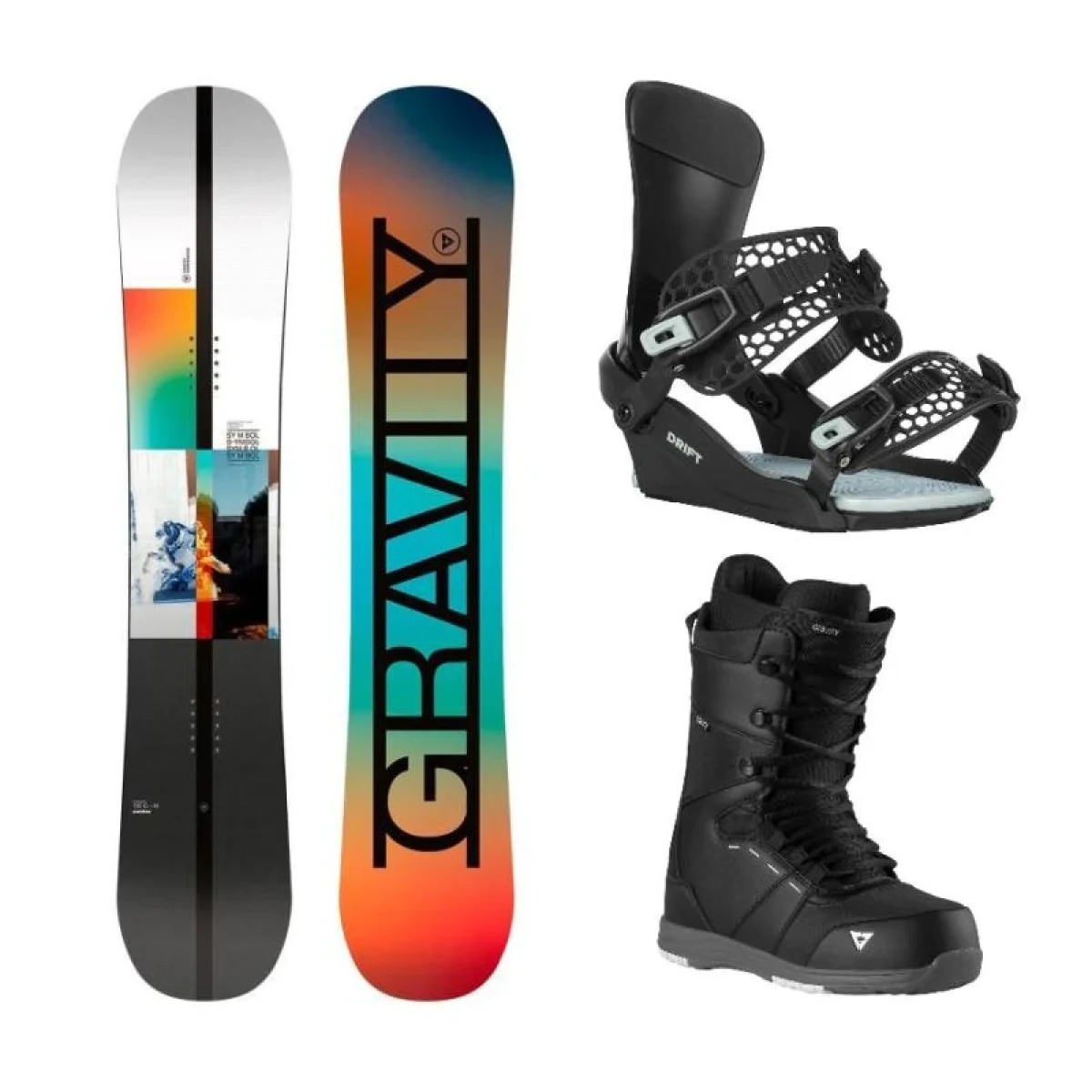 Gravity Symbol 25/26 snowboard + Gravity Drift black/sage vázání + Gravity Void black/grey boty · záber 1