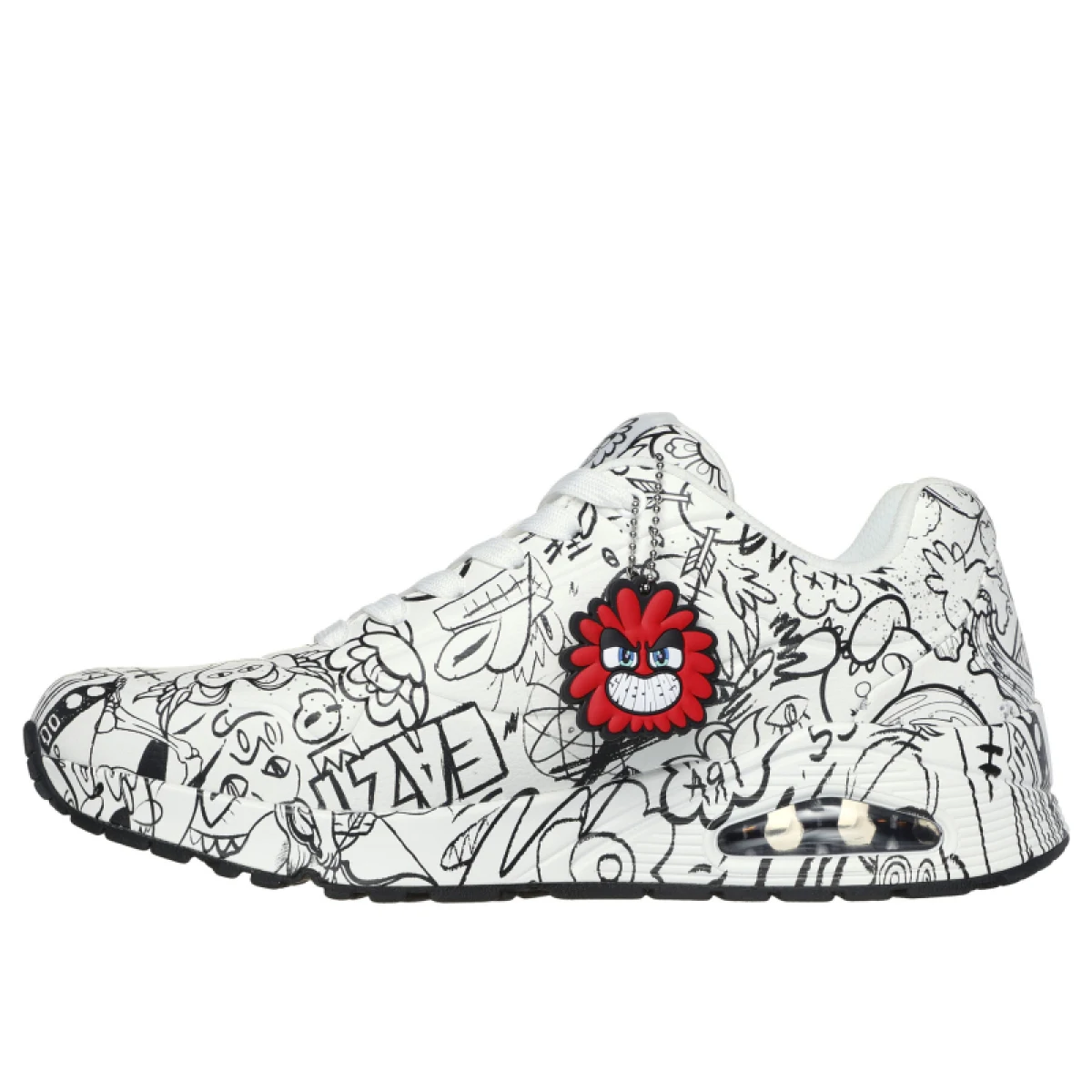 Dámská rekreační obuv SKECHERS Uno Process Sketch W white black · záber 3