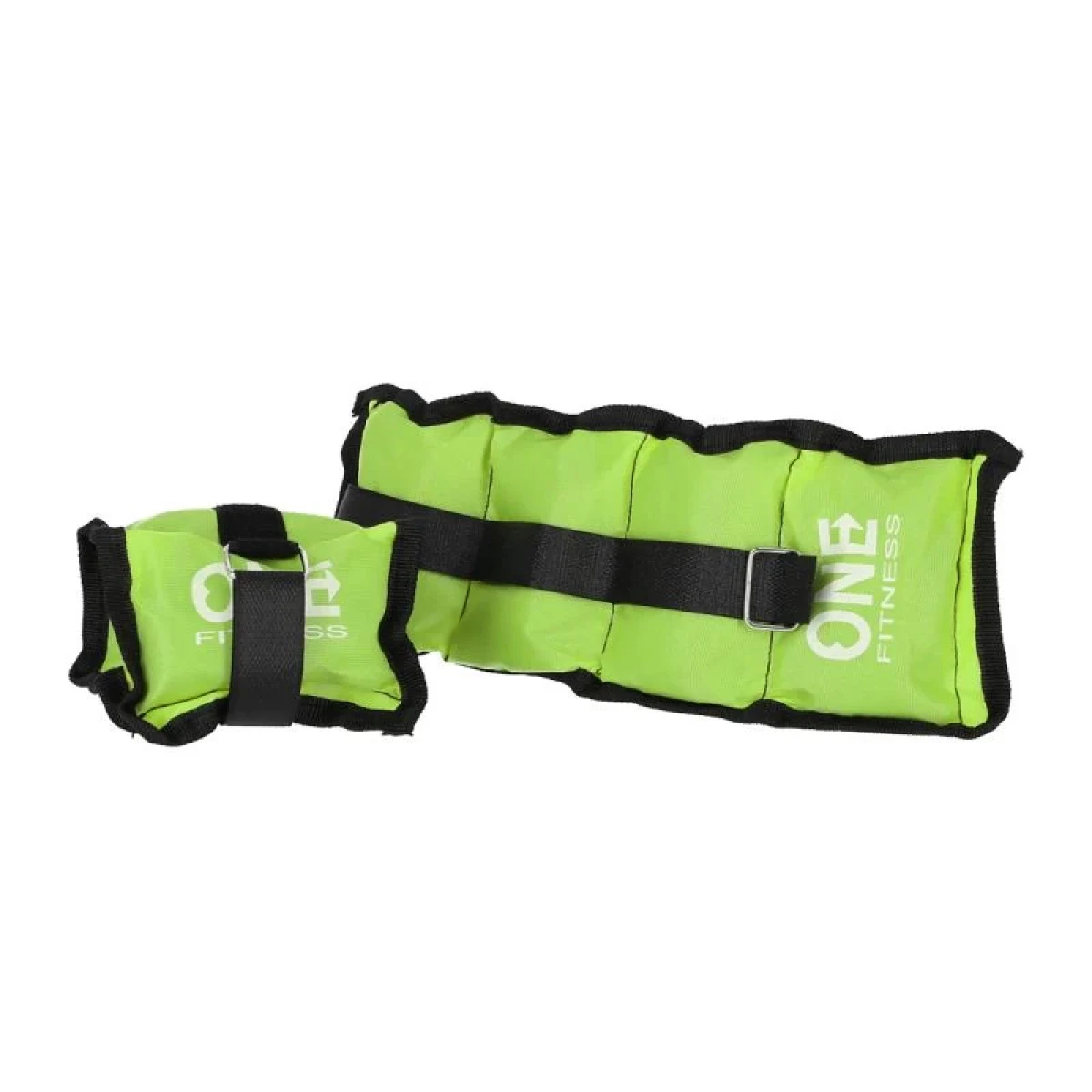 ONE FITNESS Zátěže na zápěstí a kotníky WW02 2 x 1,5 kg zelené · záber 1
