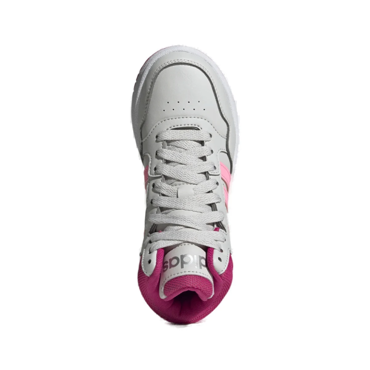 Dívčí rekreační obuv ADIDAS Hoops 3.0 Mid K grey one beam pink team real magenta · záber 5