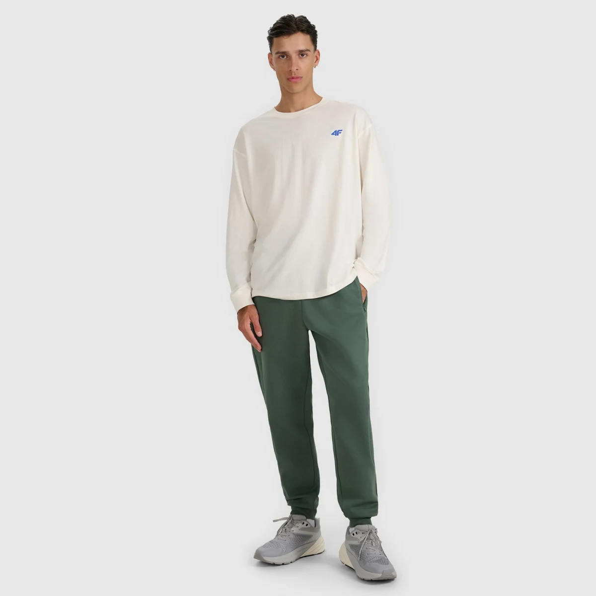 Pánské teplákové jogger kalhoty - olivové/khaki · záber 1