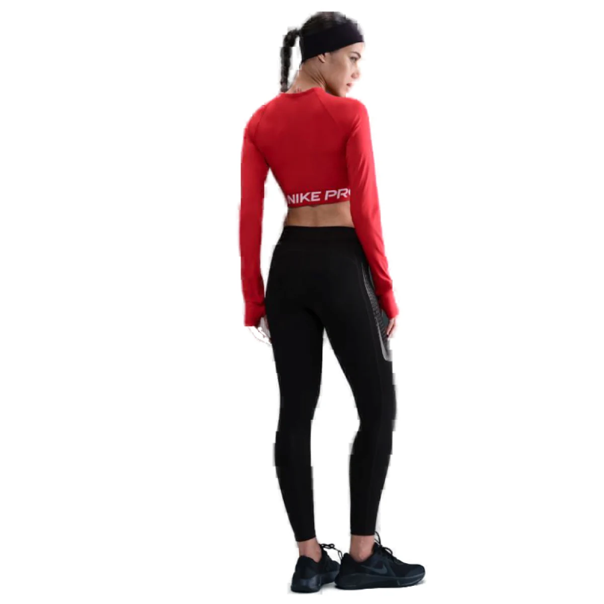 Dámske kompresné legíny NIKE W NP 365 MR TIGHT GG GRX BLACK WHITE · záber 3