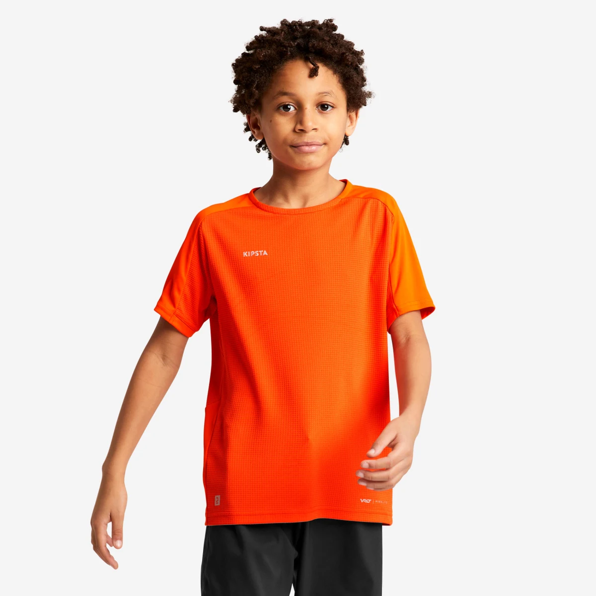 KIPSTA Detský futbalový dres s krátkym rukávom Viralto Club oranžový 5-6 r (113-122 cm) · záber 1