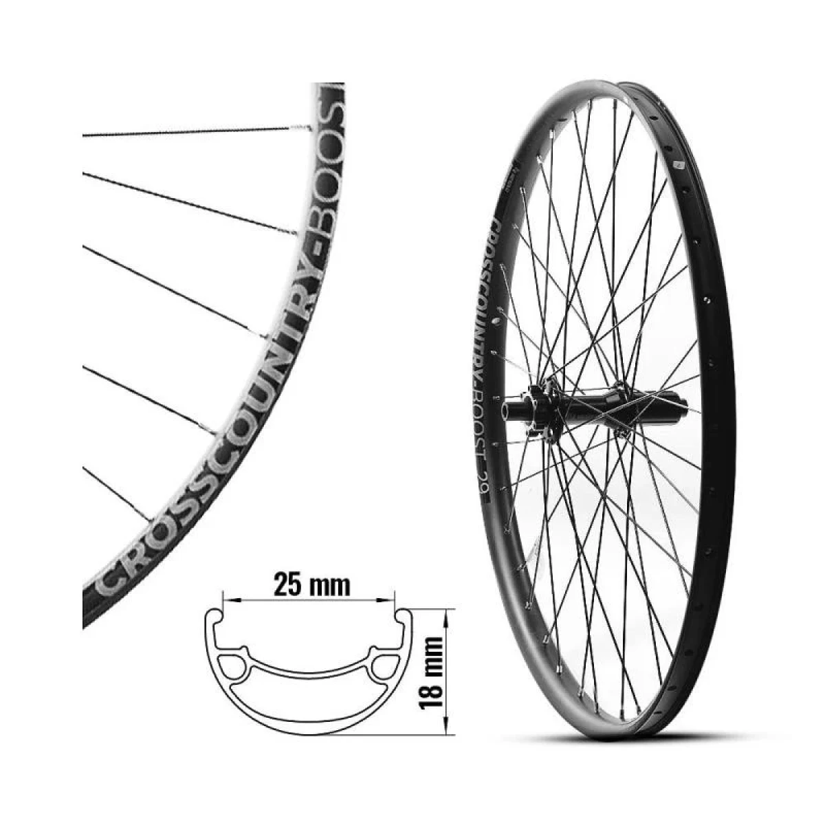 Nexelo Supreme Zadní 29" Boost Disc kolo zapletené · záber 1