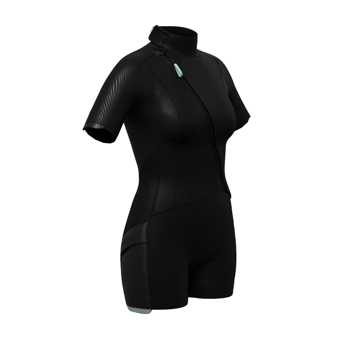 DECATHLON Dámsky neoprén Shorty Easy 2 mm s diagonálnym zapínaním vpredu M · záber 2