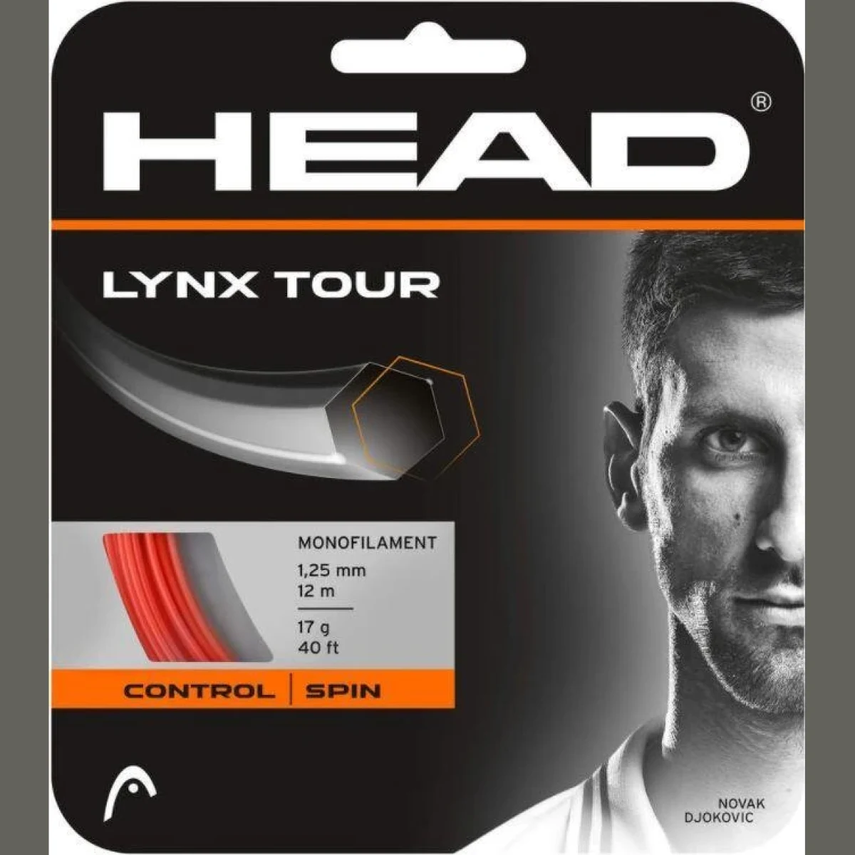 Head Lynx Tour tenisový výplet 12 m oranžová · záber 1