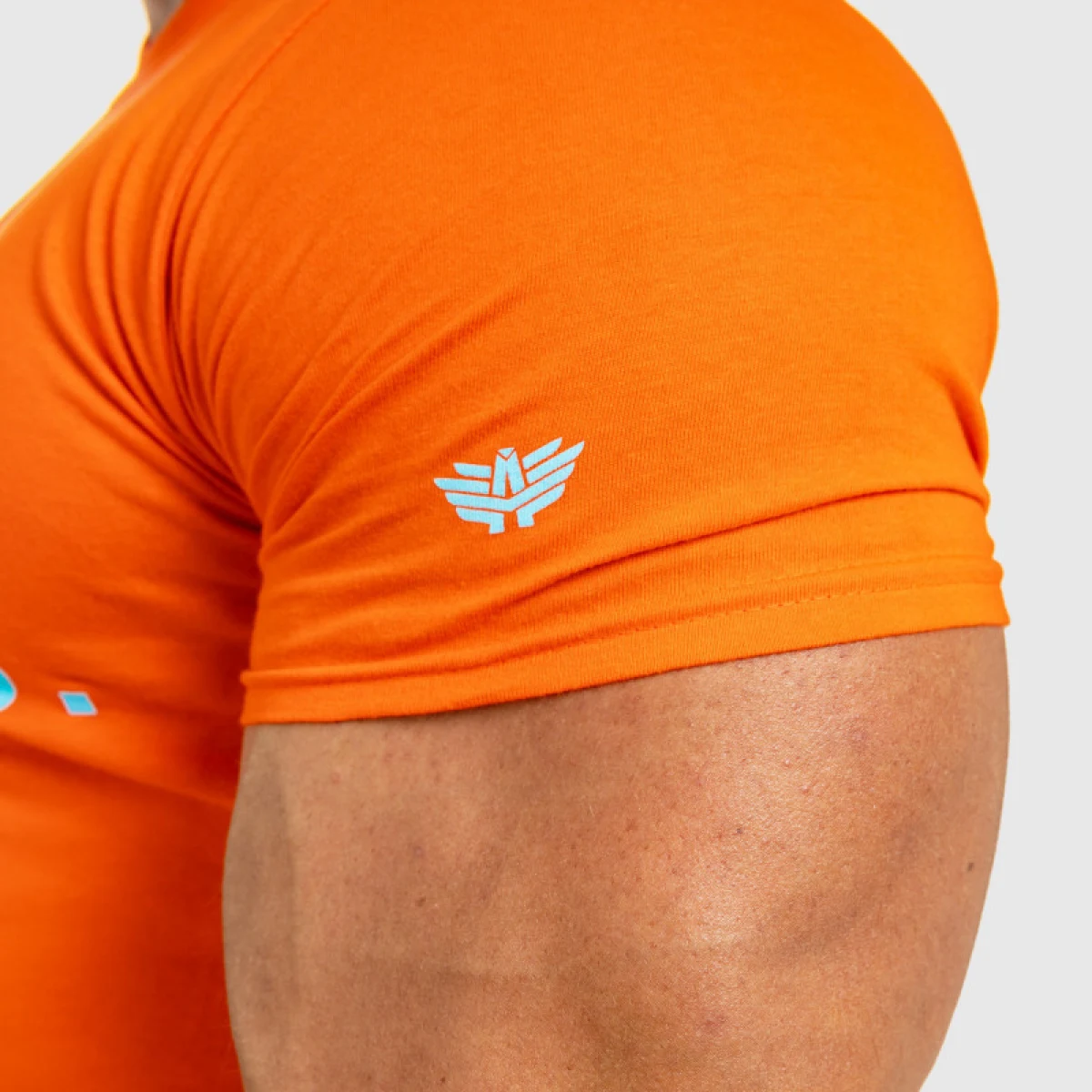 Pánske fitness tričko Iron Aesthetics Be Stronger, oranžové · záber 3
