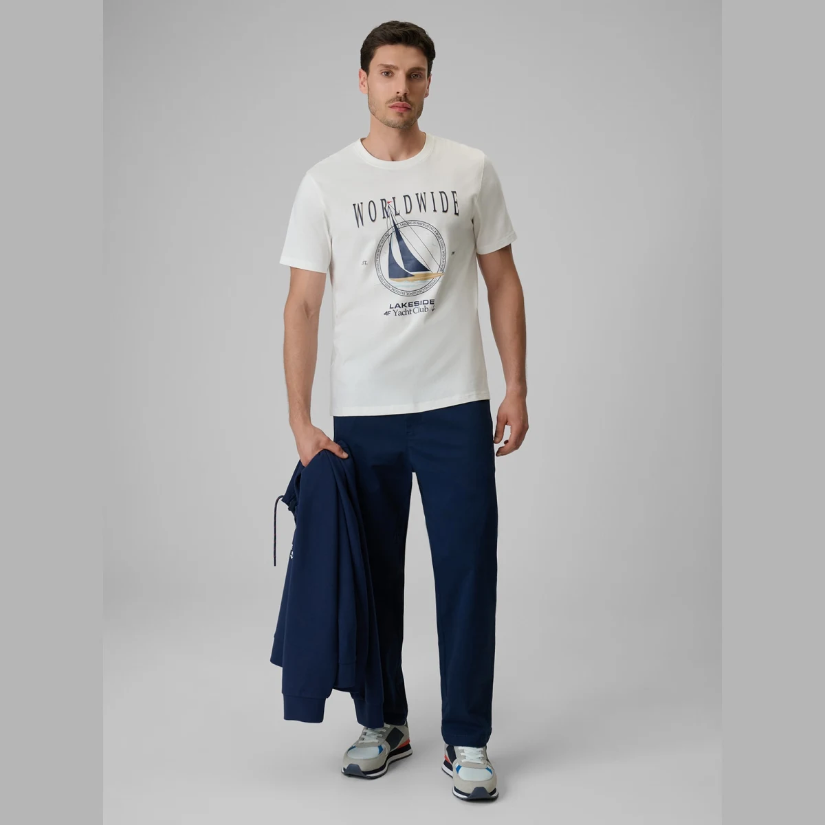 Kalhoty casual pánské - tmavě modré · záber 1