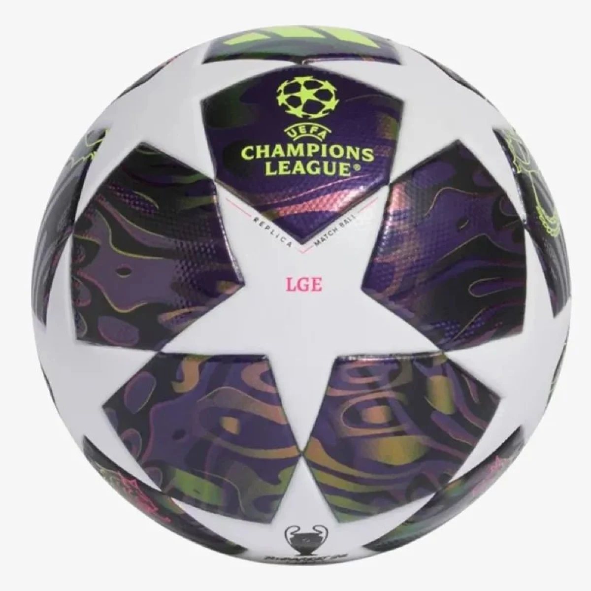 Futbalová lopta ADIDAS UCL LGE F DPURPL WHITE SYELLO · záber 3