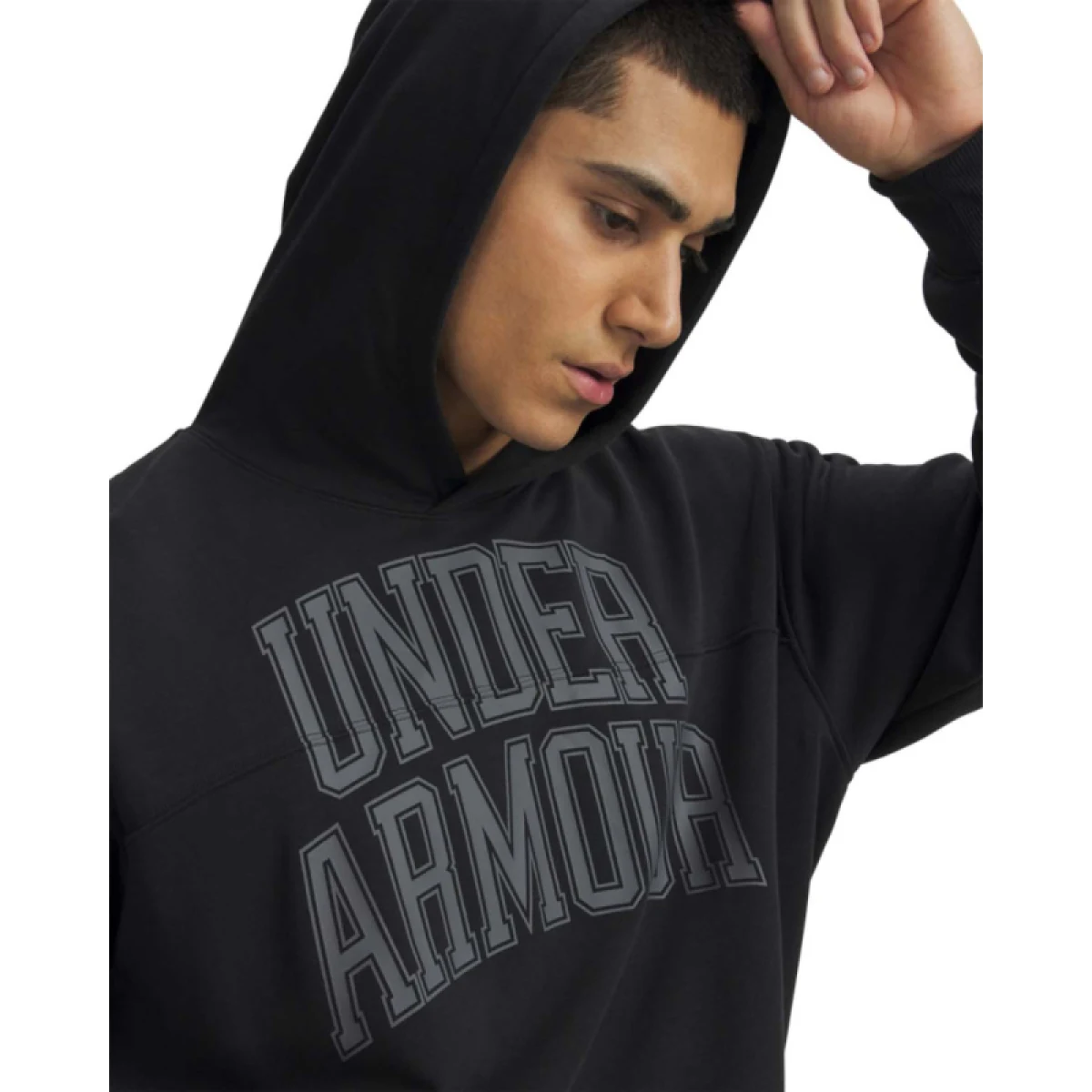 Pánska mikina s kapucňou UNDER ARMOUR UA Rival LW Graphic Hoodie-BLK · záber 3