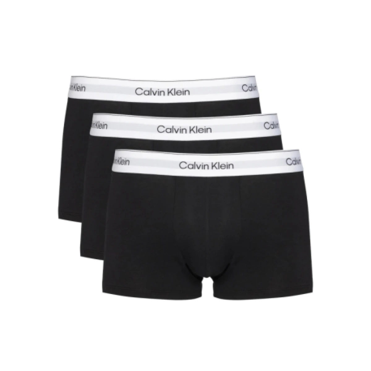 Pánske boxerky CALVIN KLEIN 3 Pack Trunks Icon Cotton Stretch turf logo split stripe srout green · záber 1