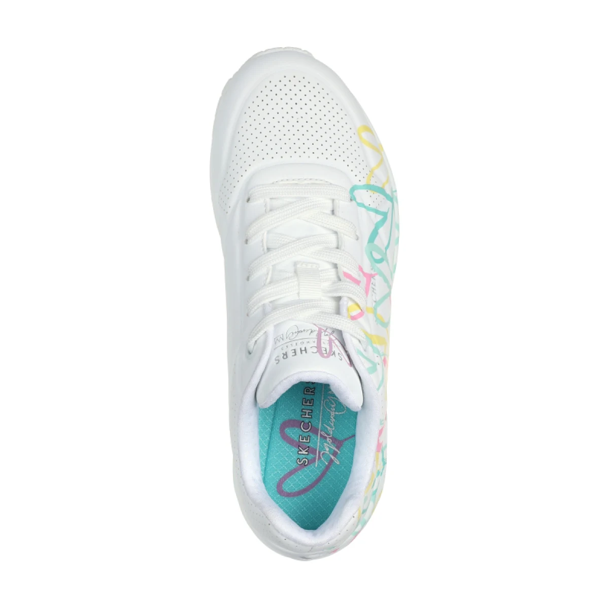 Dámská rekreační obuv SKECHERS Uno Changed Love W white multi color · záber 4