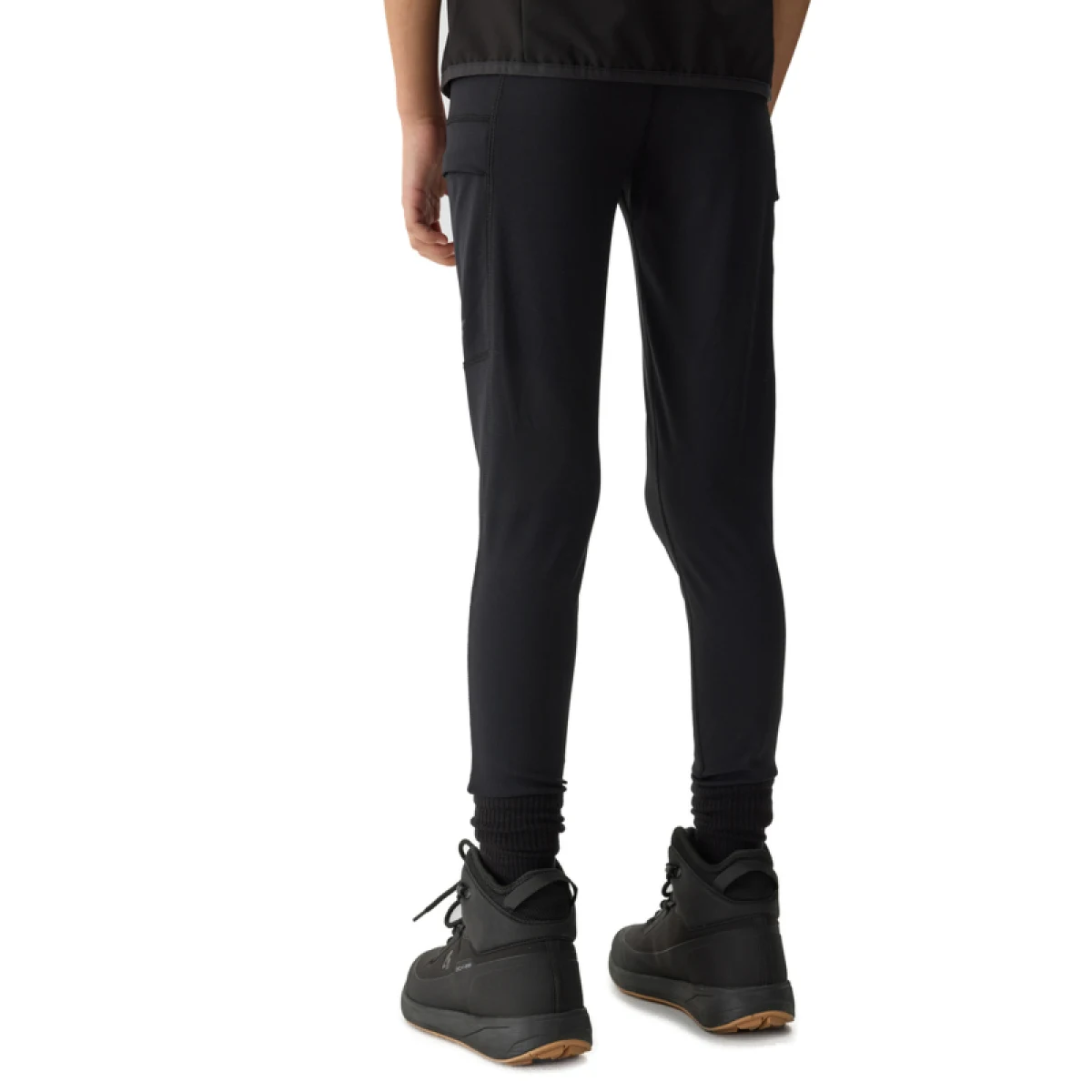 Dívčí turistické legíny 4F JUNIOR TROUSERS FNK-4FJWSS24TFTRF493-21S-BLACK · záber 3