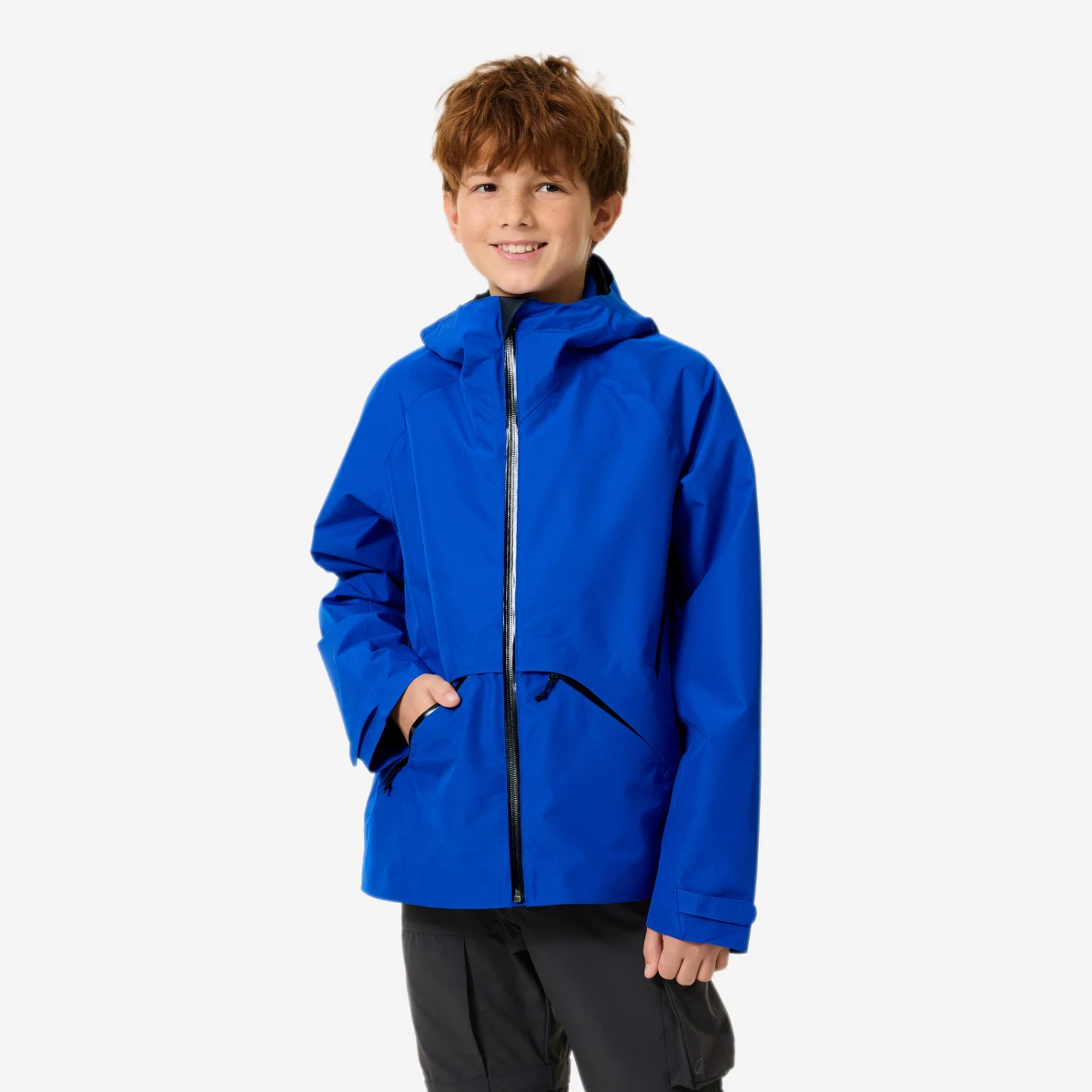 QUECHUA Detská nepremokavá turistická bunda MH900 TW modrá 12-13 r (151-160 cm) · záber 1