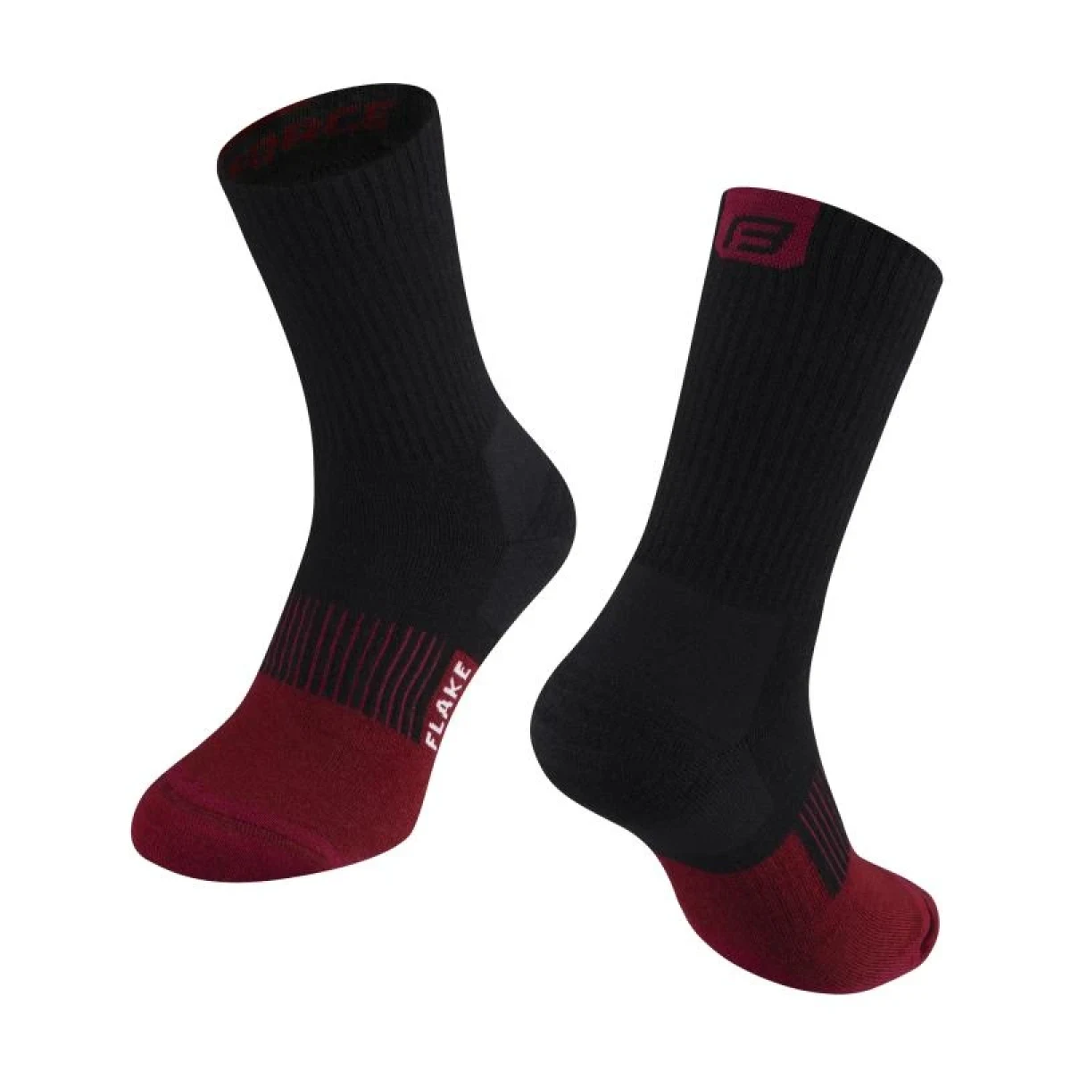 Force Ponožky FLAKE černo-bordo - Barva: Čierna · záber 1