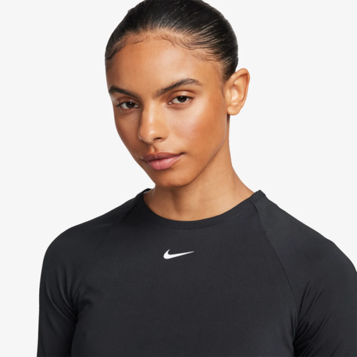 Dámské tréninkové tričko s dlouhým rukávem NIKE PRO DF 365 CROP LS-010 BLACK WHITE · záber 4