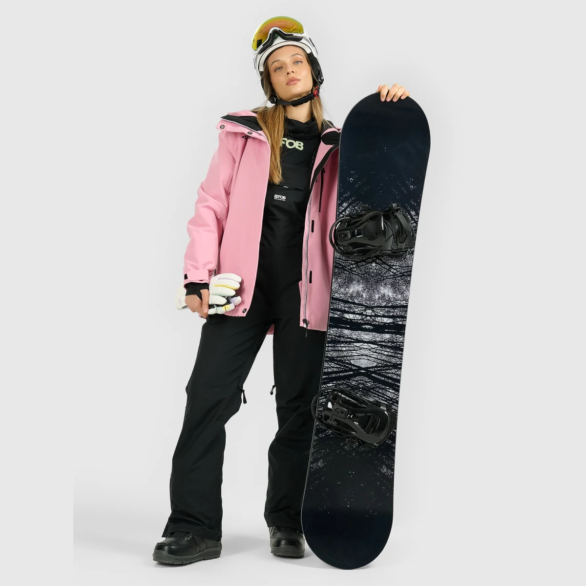 Dámská snowboardová bunda membrána 15000 - růžová · záber 2